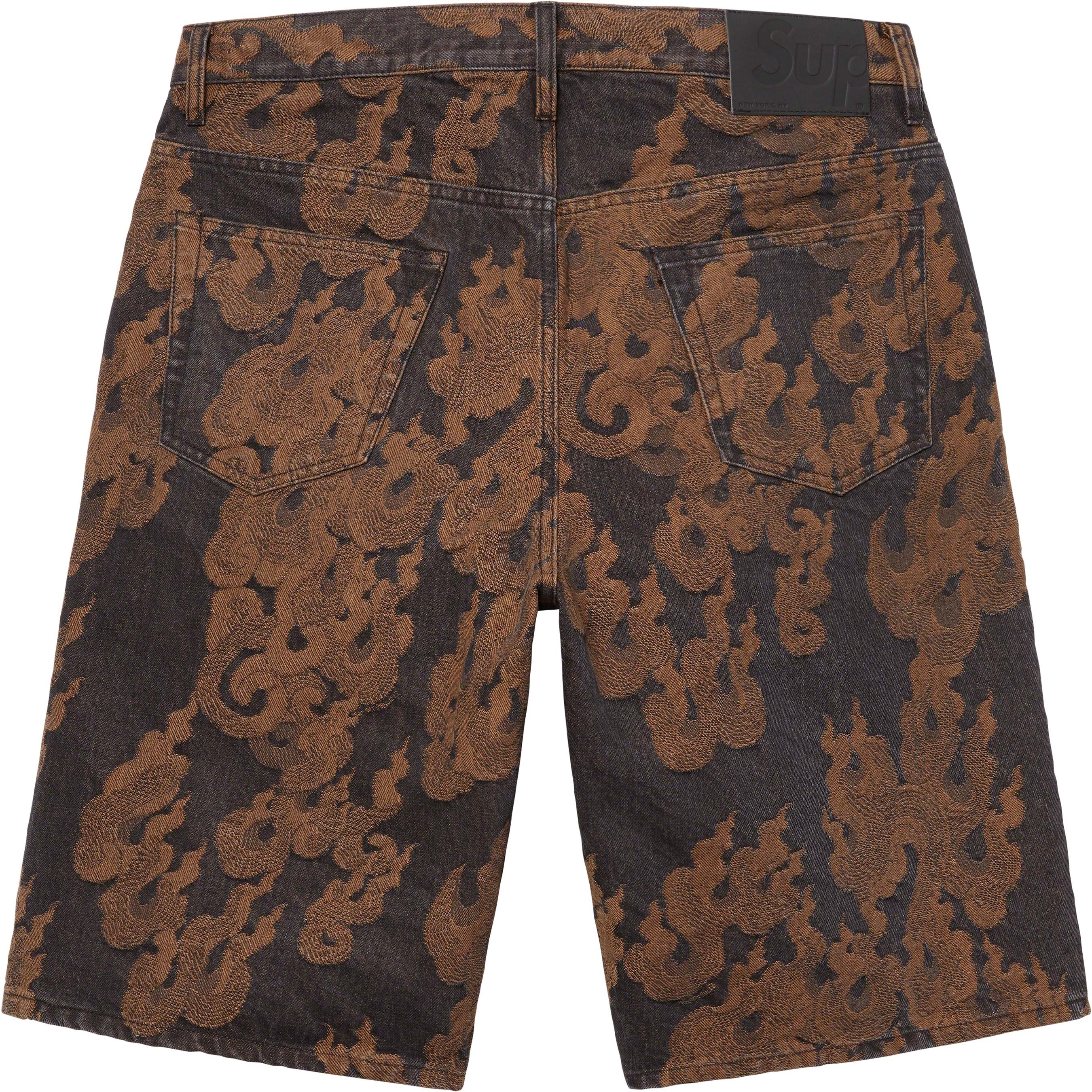 Flames Jacquard Baggy Denim Short view 11